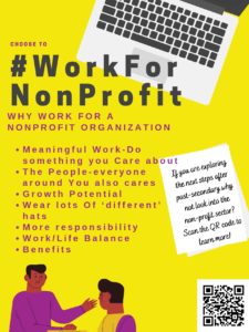 #WorkForNonProfits reasons to work for a non profit organization - meaningful work, people care, growth potential, more responsibility
