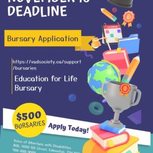 VAD Bursary November Deadline - Visit Website for criteria to apply