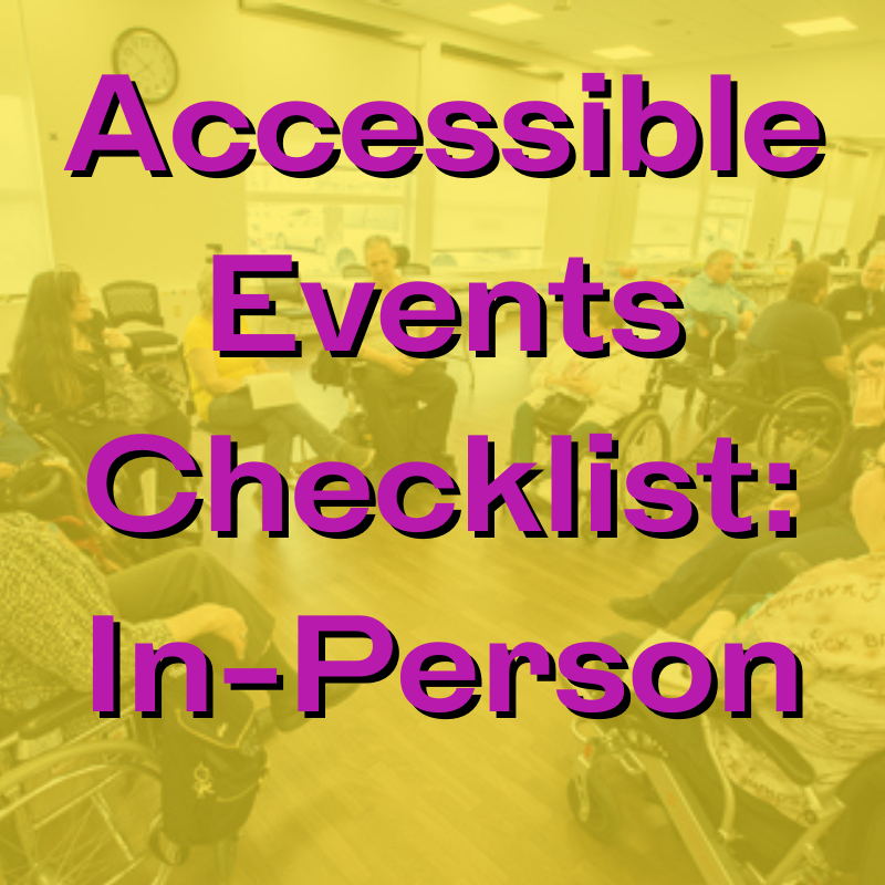 Accessible Events Checklist- In-Person