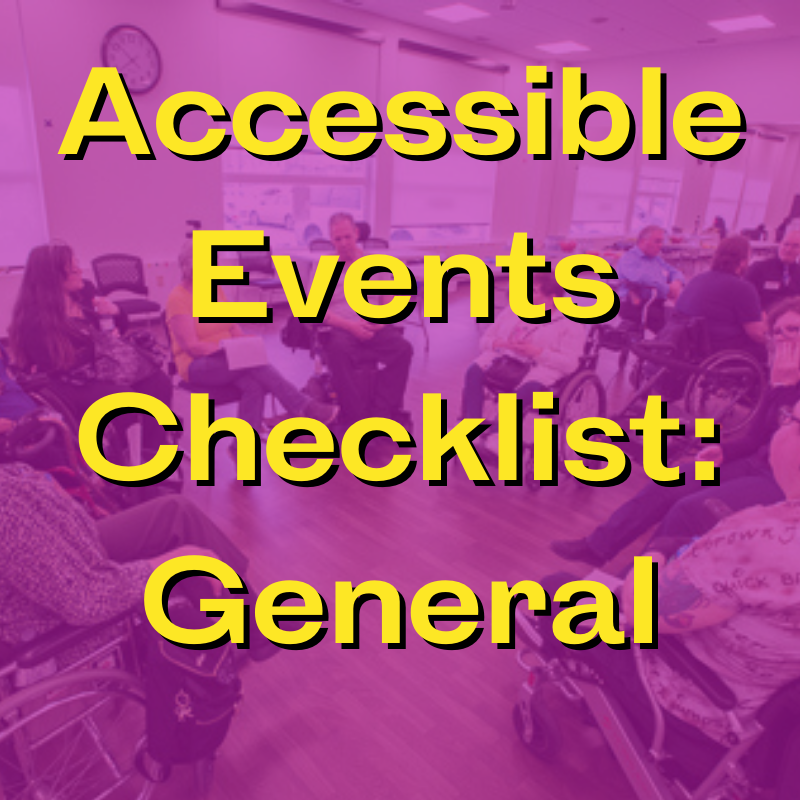 Accessible Event Checklist- General